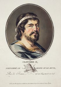 Clothaire II (584-629), grawerowane przez Madame de Cernel, 1791 autorstwa Antoine Louis Francois Sergent-Marceau